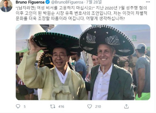 브루노 피게로아 주한 멕시코 대사 트위터